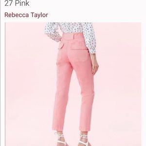 Rebecca Taylor LA VIE PATRICE PANT Sz. 27 Pink